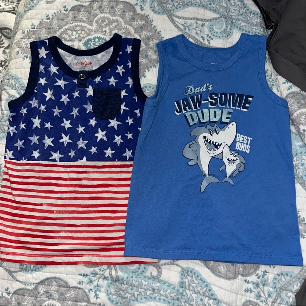 Cat & Jack/Garanimals Boys 5T Tank Tops 2 Pairs